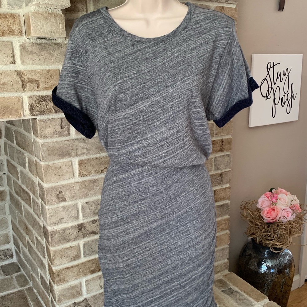 J.Crew ruched knit space dye sweatshirt dress